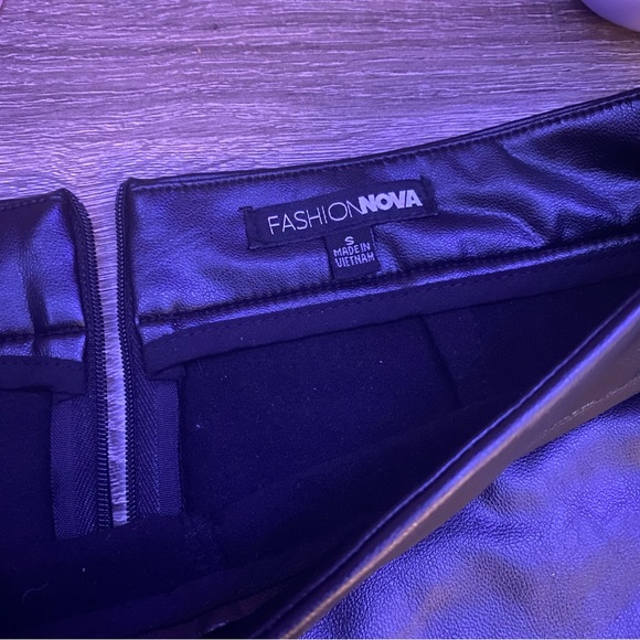 Faux Leather Shorts - Black - Picture 6 of 8